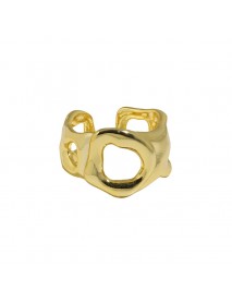 Graduation Irregular Hollow Heart 925 Sterling Silver Adjustable Ring