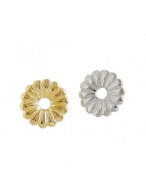 Women Chrysanthemum Flowers 925 Sterling Silver Stud Earrings