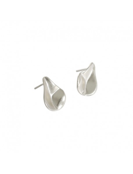 Casual Irregular Waterdrop 925 Sterling Silver Stud Earrings