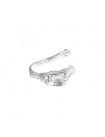 Graduation Irregular Meteor Crater 925 Sterling Silver Adjustable Ring