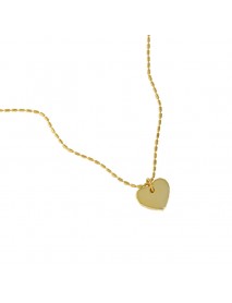 Women tube Beads Heart 925 Sterling Silver Necklace