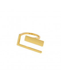 Fashion Geometry Rectangle New 925 Sterling Silver Adjustable Ring