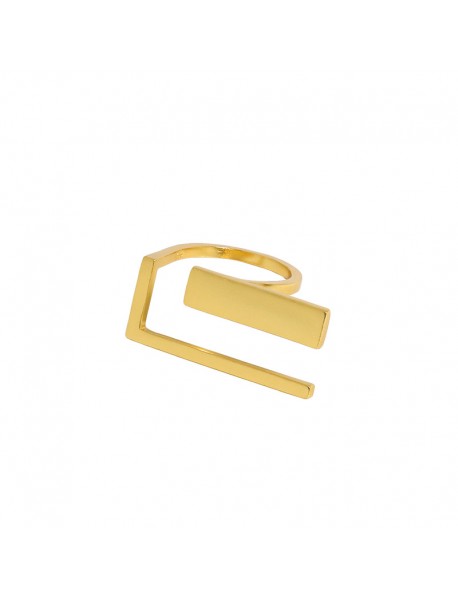 Fashion Geometry Rectangle New 925 Sterling Silver Adjustable Ring
