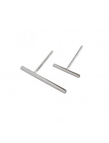 Minimalist Geometry  Strip 925 Sterling Silver Stud Earrings