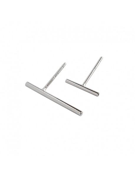 Minimalist Geometry  Strip 925 Sterling Silver Stud Earrings