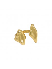 Fashion Irregular Two Ears 925 Sterling Silver Adjustable Ring