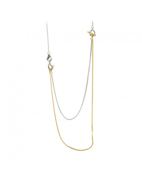 Elegant Double Layers Tassels OT 925 Sterling Silver Necklace