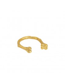 Cute Bones Irregular 925 Sterling Silver Adjustable Ring