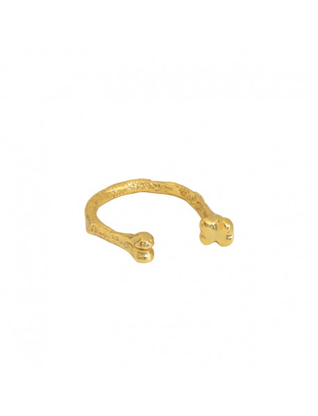 Cute Bones Irregular 925 Sterling Silver Adjustable Ring