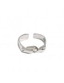 Fashion Twisted Casual 925 Sterling Silver Adjustable Ring