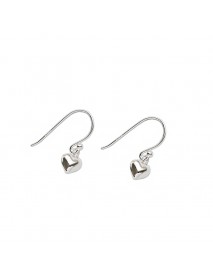 Women Heart Love Simple 925 Sterling Silver Dangling Earrings