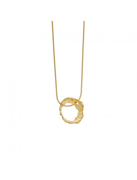 Hot Irregular Circle Snake Chain 925 Sterling Silver Necklace