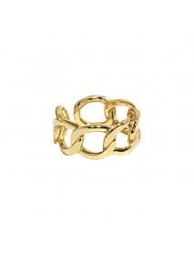 Minimalist New Hollow Chain 925 Sterling Silver Adjustable Ring