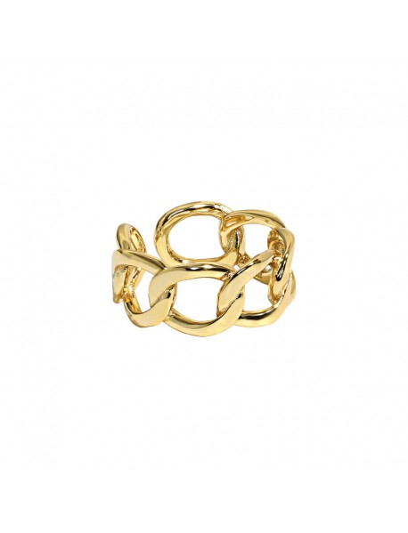 Minimalist New Hollow Chain 925 Sterling Silver Adjustable Ring