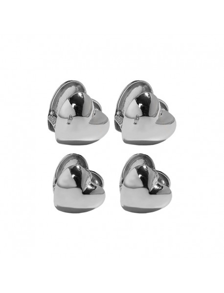 Minimalist Hearts Love 925 Sterling Silver Hoop Earrings