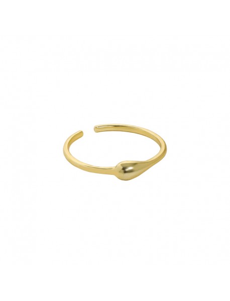 Simple Waterdrop Hot 925 Sterling Silver Adjustable Ring