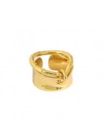 Masculine Fashion Irregular Knot 925 Sterling Silver Adjustable Ring