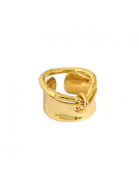 Masculine Fashion Irregular Knot 925 Sterling Silver Adjustable Ring