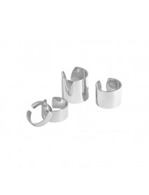 Simple Smooth Office 925 Sterling Silver Adjustable Ring
