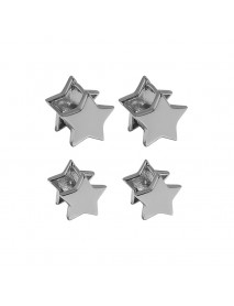 Sweet Star 925 Sterling Silver Hoop Earrings