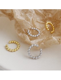 New Women Beads 925 Sterling Silver Non-Pierced Earring(Single)