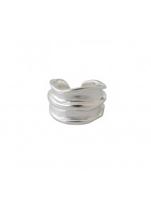 Fashion Simple Irregular River 925 Sterling Silver Non-Pierced Earring(Single)