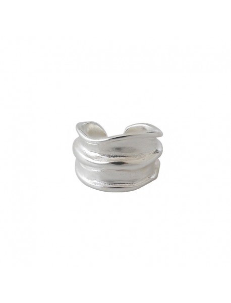 Fashion Simple Irregular River 925 Sterling Silver Non-Pierced Earring(Single)