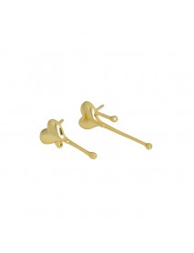 Asymmetry Heart Dropping 925 Sterling Silver Dangling Earrings