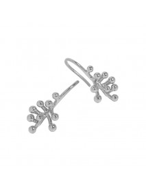 Elegant Irregular Flowers 925 Sterling Silver Dangling Earrings
