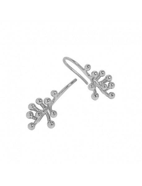 Elegant Irregular Flowers 925 Sterling Silver Dangling Earrings