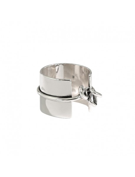 Vintage Wide Messy Knot 925 Sterling Silver Ring