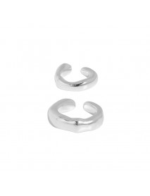 Fashion Irregular Wave 925 Sterling Silver Non-Pierced Earring(Single)