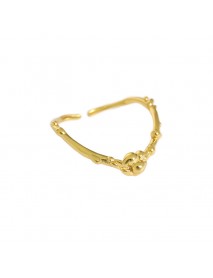 Fashion Irregular Bubbles Vine 925 Sterling Silver Adjustable Ring