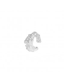 Hot Party Irregular Lava 925 Sterling Silver Non-Pierced Earring(Single)