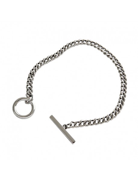 Vintage SAINT LAURENT PARIS Letters 925 Sterling Silver Bracelet