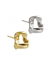 Modern Mobius Triangle Geometry 925 Sterling Silver Stud Earrings