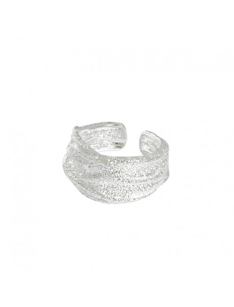 Holiday Irregular Wide 925 Sterling Silver Adjustable Ring