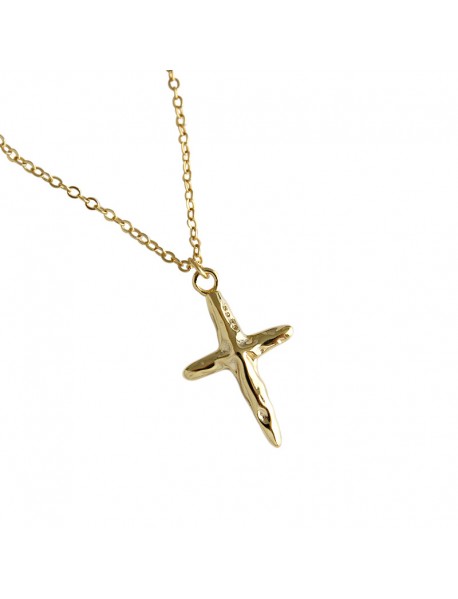 Fashion Irregular Cross 925 Sterling Silver Necklace