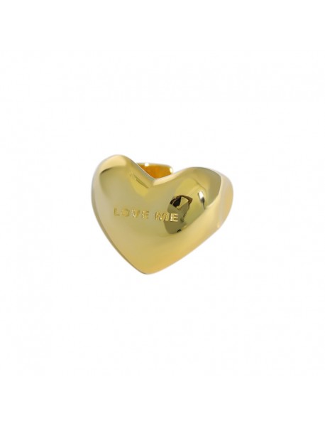 Anniversary LOVE ME Letters Heart 925 Sterling Silver Adjustable Ring