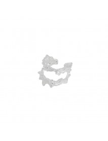 Fashion Double Layer Irregular  925 Sterling Silver Non-Pierced Earring(Single)