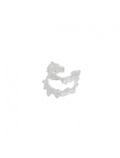 Fashion Double Layer Irregular  925 Sterling Silver Non-Pierced Earring(Single)