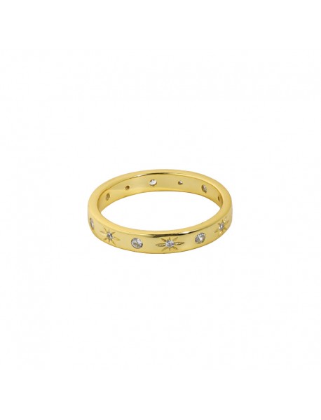 Girl CZ Stars Shining 925 Sterling Silver Ring