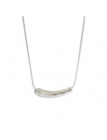 Women Snake Chain Irregular Waterdrop 925 Sterling Silver Necklace
