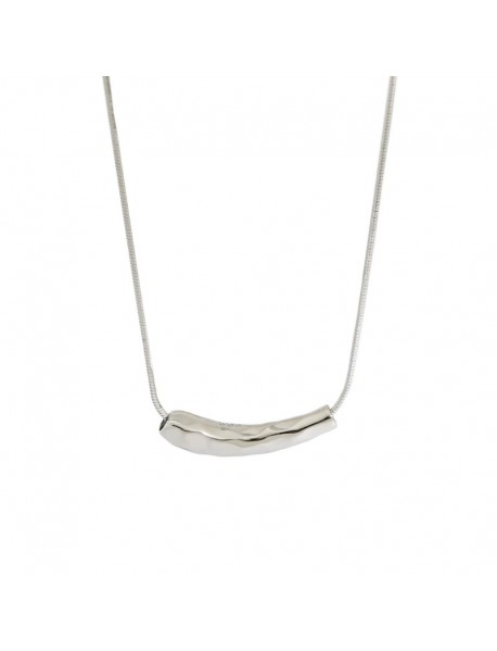 Women Snake Chain Irregular Waterdrop 925 Sterling Silver Necklace