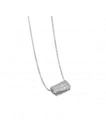 Party Irregular Geometry Block 925 Sterling Silver Necklace
