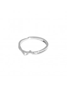 Minimalist Mobius Twisted 925 Sterling Silver Adjustable Ring