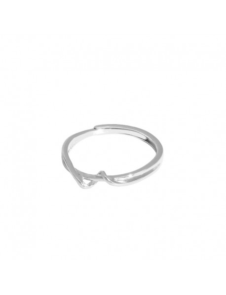 Minimalist Mobius Twisted 925 Sterling Silver Adjustable Ring