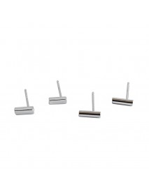 Simple Mini Stick Column 925 Sterling Silver Stud Earrings