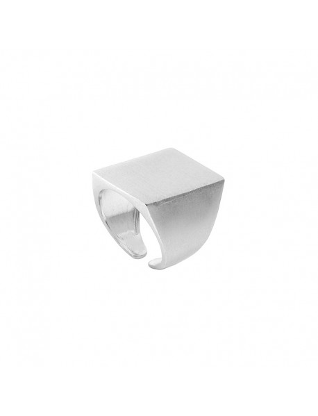 Men's Geometry Sqaure 925 Sterling Silver Adjustable Ring