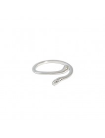 Simple Waterdrop 925 Sterling Silver Adjustable Tail Ring